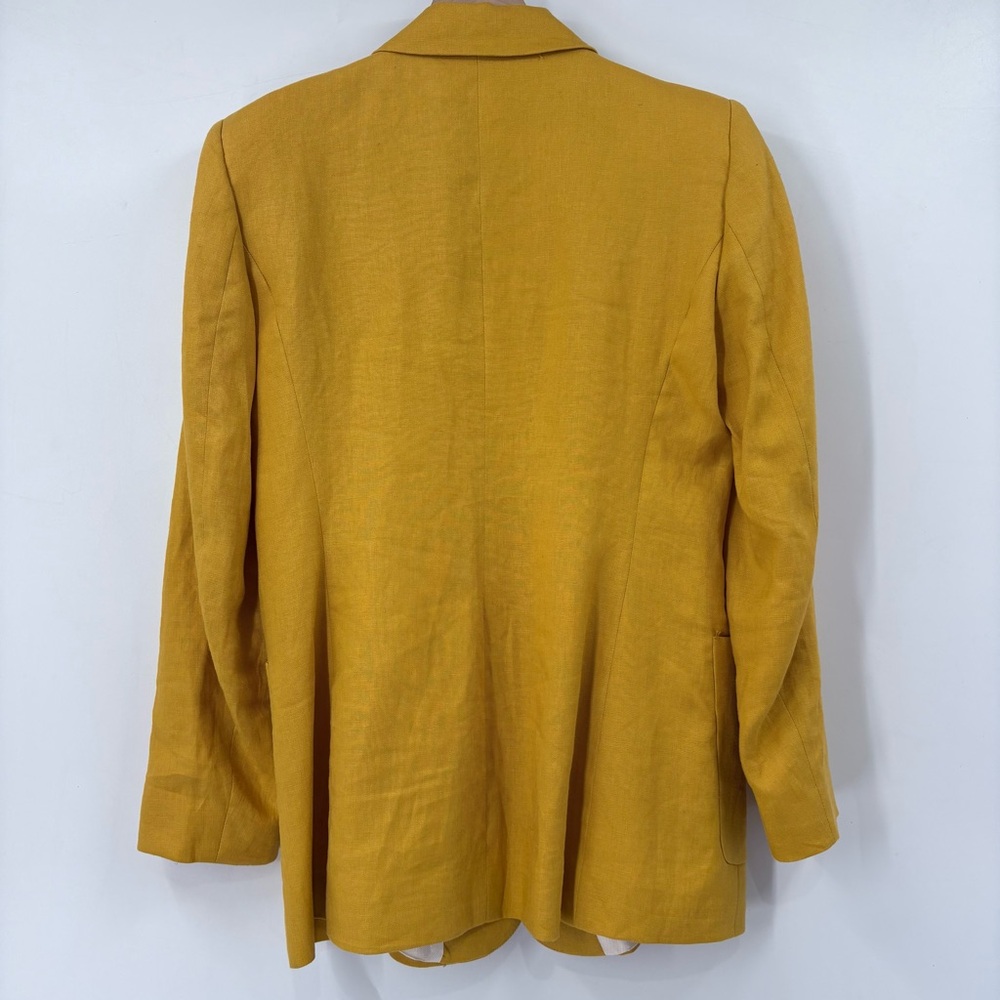 ZARA Women’s Yellow Linen Blazer Pant Set - Picture 4 of 16
